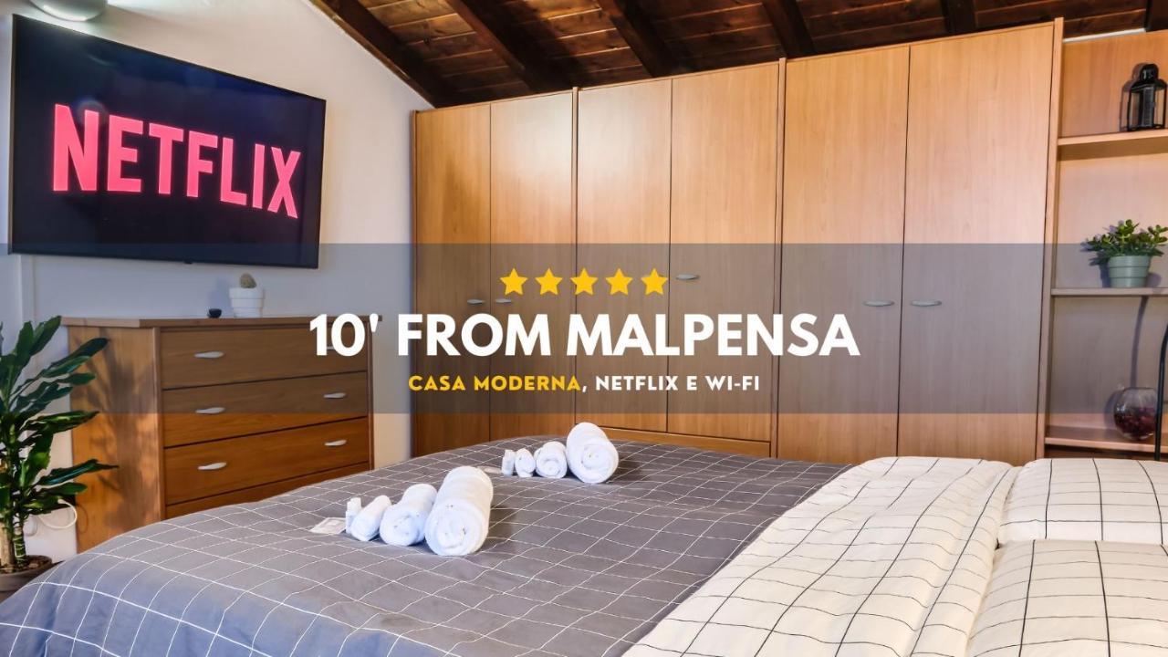 10' From Malpensa Casa Moderna, Netflix & Wi-Fi Appartement Casorate Sempione Buitenkant foto